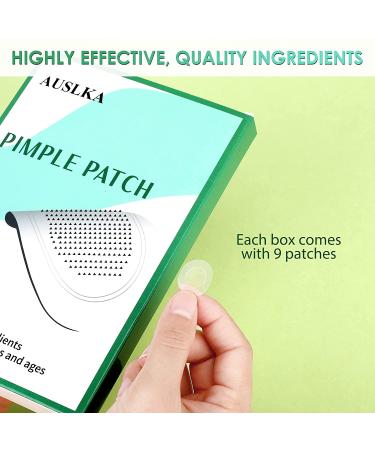 AUSLKA Pimple Patch (9 Patches) - Hydrocolloid Zit Patches for Face - Blemish & Acne Treatment Stickers - Buy Online on GoSupps.com