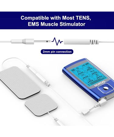 TENS Unit Replacement Pads - NURSAL 2x2 Reusable Electrotherapy Pads (20pcs) - Upgraded Self-Stick for AUVON & TENS 7000 - Buy Online on GoSupps.com