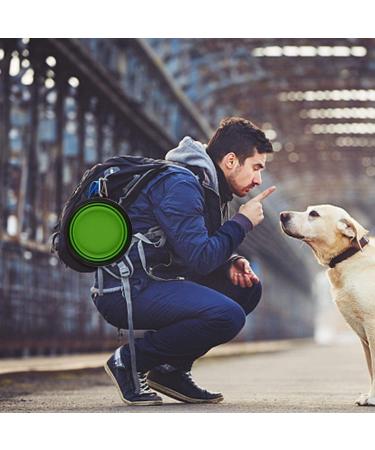 MOACC Foldable Silicone Dog Bowl Set - Travel Safe Dog & Cat Bowls with Staligs Buckle (1000ml Blue & Green) - Ideal for Food & Water - Buy Online on GoSupps.com