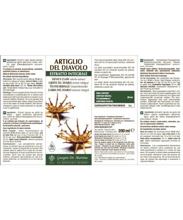Dr. Giorgini Devil's Claw Full Extract - 200 ml - Buy Online on GoSupps.com
