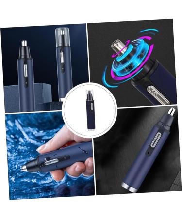 Housoutil Nose Hair Trimmer Set - Electric Hair Remover & Cleaner Tool for Ear & Nose Hair - Compact Personal Grooming 14x3x3CM - Blue - Buy Online on GoSupps.com