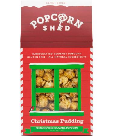 Santa's Festive Spiced Caramel Shed 80g Gift Box - Gluten Free Vegetarian Movie Night Snack - Christmas Pudding - Pack of 1 - Buy Online on GoSupps.com