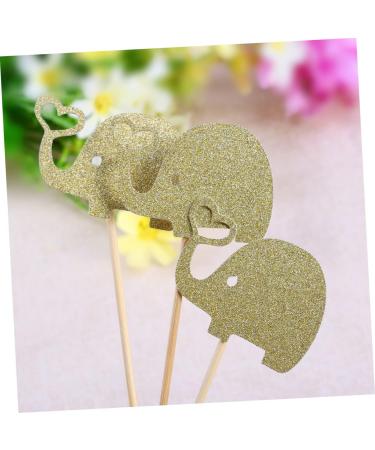 COHEALI 3pcs Glitter Cupcake Toppers Baby Shower Cupcake Picks Fruit Cocktail Picks Appetizers Dessert Topper Wedding Elephant Cupcake Toppers Jungle Animal Toppers Rod Paper Cup Golden medium - Buy Online on GoSupps.com