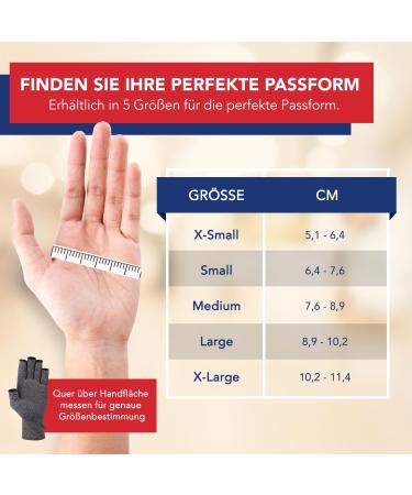 Doctor-Designed Compression Gloves for Arthritis & Tendonitis - Comfortable Fingerless Support (1 Pair Size S) - Buy Online on GoSupps.com