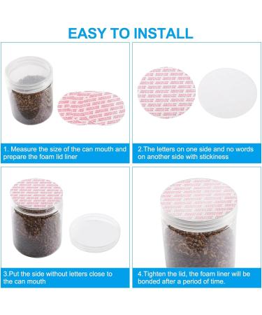 PATIKIL 45mm/1.8inch Foam Lid Liner 100Pcs PS Foam Resistant Tamper Pressure Sensitive Seal for Bottle Cap Liners Seals White Red - Buy Online on GoSupps.com