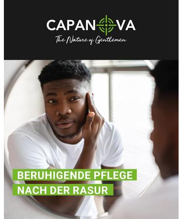 Capanova Natural After Shave Repair Balm 100ml | Soothing Vegan Balm for Men | 100% Natural & Moisturizing Skin Care After Shaving - Buy Online on GoSupps.com