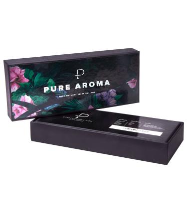PURE AROMA 100% Pure Essential Oils Kit - Top 6 Aromatherapy Gift Set, 6 Pack 10ML - Eucalyptus, Lavender, Lemon Grass, Orange, Peppermint, Tea Tree - Buy Online on GoSupps.com