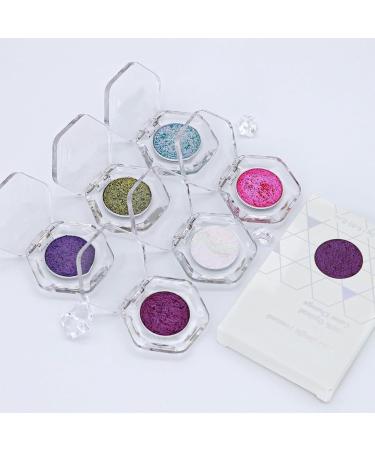 Adriana Nicole Cosmetics Eyeshadow Single Shadows Ethereal Single Color-Shifting Eyeshadow Eyeshadow With Exquisite Glitters Double Chrome Eye Shadow (07#) - Buy Online on GoSupps.com