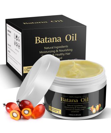 Natural Batana Oil for Hair Growth: 100% Pure - Dr. Sebi Hair Oil from Honduras Prevent Hair Loss Eliminates Split Ends for Men & Women 3.4 OZ
