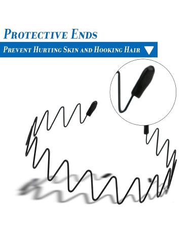 Timoo 5 PCS Metal Spring Wavy Hairband Hair Hoop - Fashionable Headwear for Men & Women - Black - Buy Online on GoSupps.com