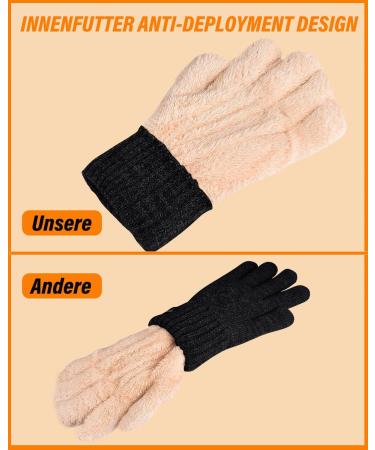 Baonuor Winter Gloves for Men & Women - Thermal Touchscreen Fleece Knitting Gloves for Outdoor Sports & Leisure - Black - Buy Online on GoSupps.com