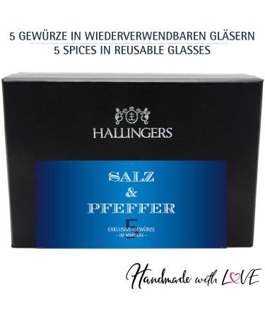 Hallingers Handmade Salz & Pfeffer Spice Gift Set | 5 Global Salts & Peppers | Perfect for Mother's Day Father's Day Birthdays & Anniversaries - Buy Online on GoSupps.com