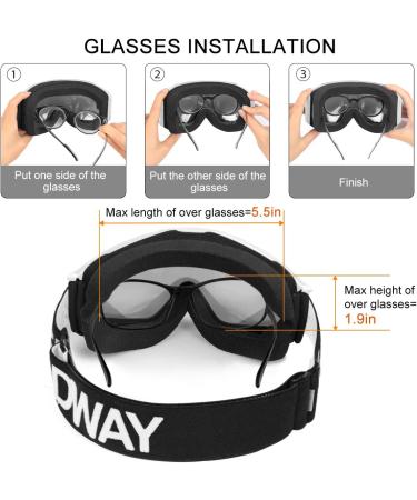 Findway Ski Goggles 100% UV Protection OTG Snow Goggles - White/Silver (VLT 21%) | Men, Women & Youth - Buy Online on GoSupps.com