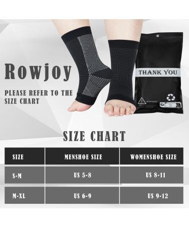 Plantar Fasciitis & Neuropathy Ankle Compression Socks for Pain Relief - L-XL Black - Buy Online on GoSupps.com