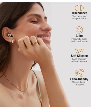 Noise Cancelling Ear Plugs for Sleeping - NRR 25 dB Reusable & Comfortable with 8 Ear Tips - Perfect for Sleep Work & Study - Buy Online on GoSupps.com