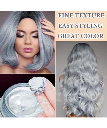 Silver Grey Temporary Hair Dye Cream | Washable Color Pomade for All | International Shipping - Buy Online on GoSupps.com