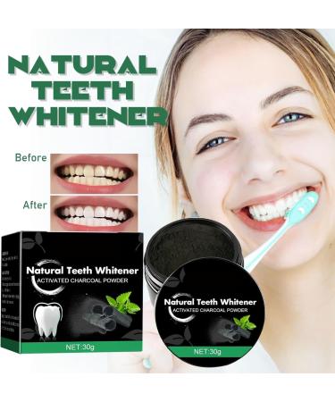 KLYso Activated Coconut Charcoal Teeth Whitening Powder - Deep Cleanse Stains Eliminate Bad Breath Natural Tooth Whitener for Confident Smile(2PCS) - Buy Online on GoSupps.com