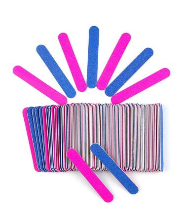 100 Pcs Disposable Nail Files 180/240 Double Sided Emery Board Set - Ideal for Natural and Fake Nails at Home and Salon - Includes Free Nail Polishing Buffer - Buy Online on GoSupps.com