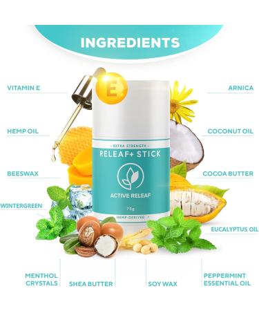 ACTIVE RELEAF+ STICK Premium Pain Releaf Stick (75ml Extra Strength) - Buy Online on GoSupps.com