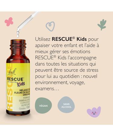 Rescue Kids Compte-gouttes La s r nit pour toute la famille sans alcool Vegan Compl ment alimentaire 1 Flacon Compte Gouttes x 10 ml Kids Original 10 ml (Lot de 1) - Buy Online on GoSupps.com