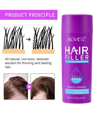 Professional Quality Hair Fibers for Women Dark Brown Keratin Powder for Instant Thicker Hair Hides Hair Loss in 15 Seconds with Applicator - Buy Online on GoSupps.com