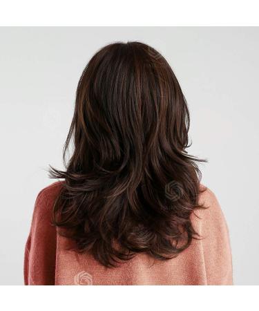 Buy HAIRCUBE Long Curly Wigs for Women - Shoulder Length Brown Wigs with Bangs | International Shipping Available - Buy Online on GoSupps.com