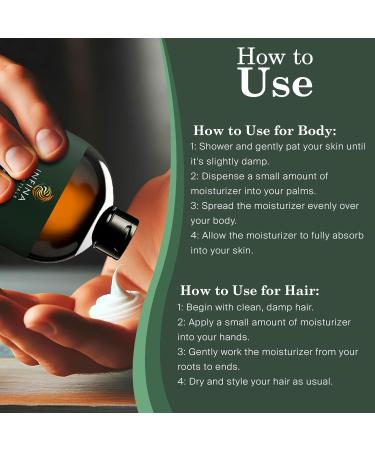 Tea Tree Hair and Body Moisturizer - Hydrating Lotion with Peptides Coconut & Avocado Oils - Daily Leave-In Conditioner for Men & Women - 8 oz - Buy Online on GoSupps.com