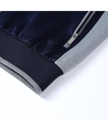 PUMPITU Men's Casual Athletic Tracksuit Set - Navy+Gray, X-Large - Buy Online on GoSupps.com