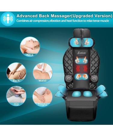 Sotion Back Massager with Compress & Heat  Vibrating Massage Chair Pad for Home or Office Use  Height Adjustable Massage Seat Helps Relieve Stress and Fatigue for Neck  Back  Waist and Hips - Buy Online on GoSupps.com