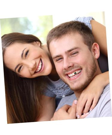 VALICLUD 2pcs Gold Tooth Jewelry Grill Teeth Braces Costume Grill for Teeth Men and Women Love Orthotics - Buy Online on GoSupps.com