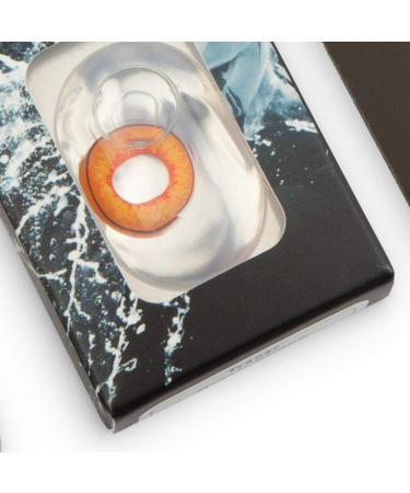 Meralens Orange Contact Lenses - Overwatch Tracer Circle Lenses for Halloween Mardi Gras & Cosplay | 1 Pair Opaque Includes Free Lens Case - Buy Online on GoSupps.com