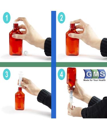 GMS Press in Bottle Adapter Plug for Oral Medication Syringes and Liquid Medication - Reusable BPA Free Plastic - Large  24mm to 28mm for 12 and 16 oz Bottles (25 Count) - Buy Online on GoSupps.com