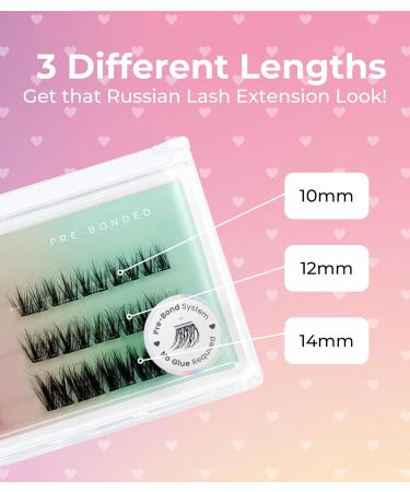 Lola's Lashes Pre-glued Lashes | Bold Definition Starter Kit | Pre-Glues Lashes | Easy Application | Stick & Clamp Tools Included | 5 Days Wear & Waterproof | 10-14mm - Buy Online on GoSupps.com
