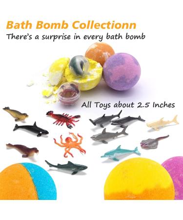 Kids Bath Bombs with Surprise Toys - 12Pcs Bubble Fizzies for Gentle Moisturizing. Perfect Birthday & Christmas Gifts for Boys and Girls - Buy Online on GoSupps.com