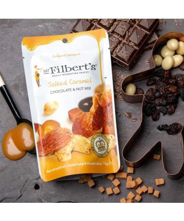 Mr Filbert's - Salted Caramel Chocolate and Nut Mix 8 x 75g - Buy Online on GoSupps.com