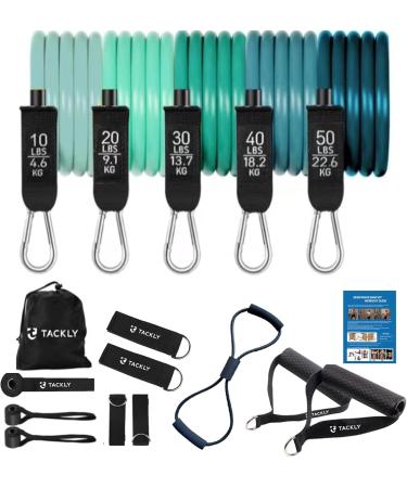 Buy Tackly Resistance Tapes Set for Strength Training - 150 lb / 68.7 kg - Home Gym Accessories for Men & Women - Elastic Rubber Bands for Fitness - Buy Online on GoSupps.com