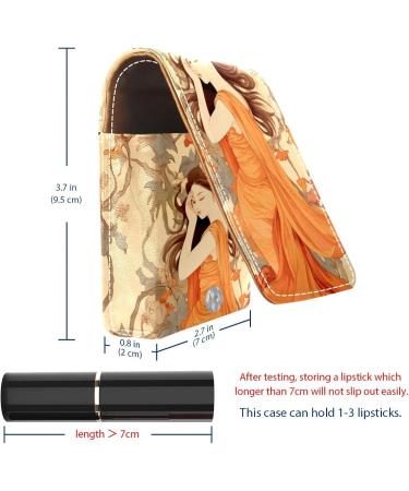 Travel Lipstick Organizer Case - Portable Makeup Bag with Mirror | Autumn Leaves Chinese Style | Shop Now - Buy Online on GoSupps.com