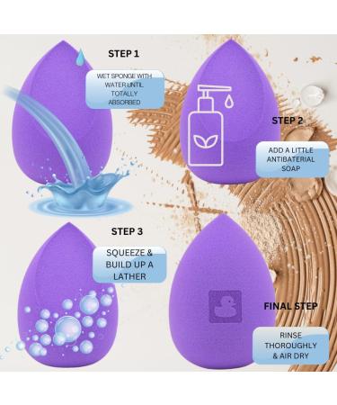 Silk Complexion Makeup Sponge Set Wet and Dry Detailed Blending Makeup Sponges Unrivalled Detailing Makeup Application Latex Free and Easy Clean Unique Fine Detailing Makeup Sponges. (Purple) - Buy Online on GoSupps.com