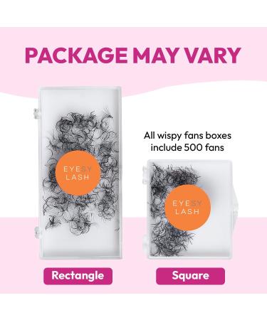 500 Wispy Lash Extensions | 5D Premade Fans | 0.07 CC Curl 12mm | Kim K Style Natural Volume Eyelash Extensions - Buy Online on GoSupps.com