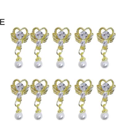 Worparsen Nail Jewelry Pendant Style Nail Art Decor DIY Manicures Gadget High Durability for Salon 1 Bag E - Buy Online on GoSupps.com