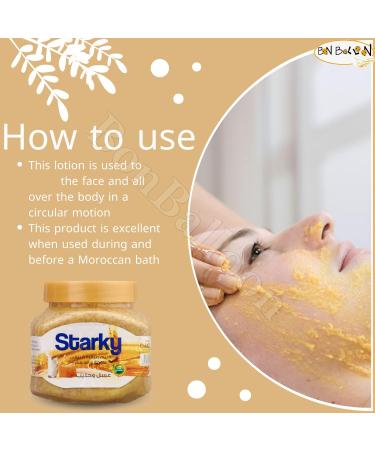 Starky Face & Body Scrub - Honey & Milk Formula for Soft Glowing Skin | Perfect Gift for Women Moms & Wives (300ml - Buy Online on GoSupps.com