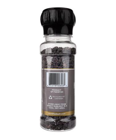 Sundhed Himalayan Black Rock Salt Kala Namak Grinder - 210g (7.40 oz) Natural Vegan Seasoning - Buy Online on GoSupps.com