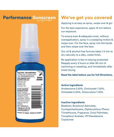 Kinesys Performance Sunscreen Spray-On Sunscreen SPF#30 Mango Scent 30 ml - Buy Online on GoSupps.com