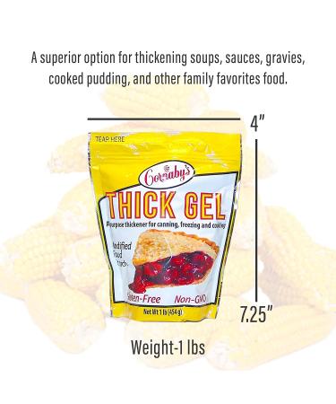 Cornabys Thick Gel 1 lb. (Pack of 1) | Premium Waxy Maize Starch | Gluten-free Non-GMO Natural Food Thickener for Soups, Sauces, and More - Buy Online on GoSupps.com