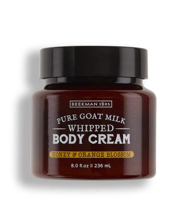 Beekman 1802 Whipped Body Cream - Pure Goat Milk Formula for Clear  Soft Skin - Good for Sensitive Skin - Cruelty Free Honey & Orange Blossom 8 Ounce (Pack of 1)