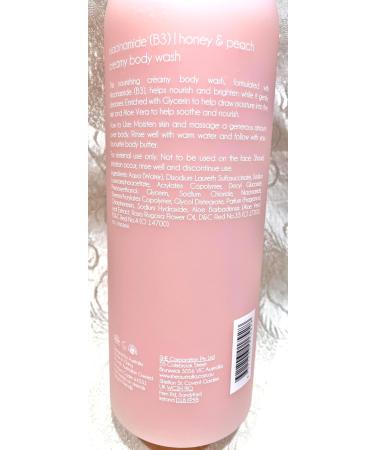 Om She Aromatherapy Creamy Niacinamide B3 Honey & Peach Shower Body Wash 33.8 oz - Luxurious Skin Hydration for All Skin Types | International Shipping Available - Buy Online on GoSupps.com