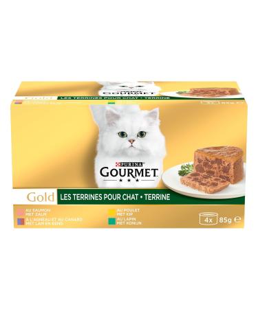 Gourmet Les Terrines 4 x 85g - Rabbit Chicken Lamb Duck Salmon | 24 Pack - Premium International Shipping - Buy Online on GoSupps.com