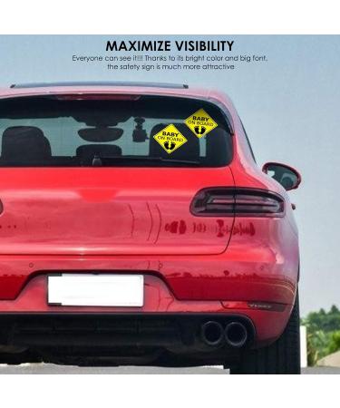 Buy Famkit Baby On Board Car Stickers - Waterproof & Durable Safety Signs (2-Pack 14x14 cm) | International Shipping Available - Buy Online on GoSupps.com