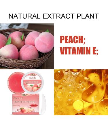 Natural Honey Peach Lip Peeling - Moisturizing & Brightening Lip Care (2 Pack) | Anti-Crack Lip Treatment - Buy Online on GoSupps.com
