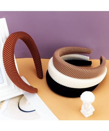 Ondder 4 Pack Padded Headbands for Women - Fashionable and Stylish Hair Accessories - Buy Online on GoSupps.com